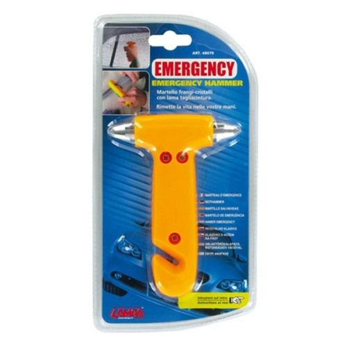 Lampa - Θραύστης Τζαμιού με Κοπτικό Ζώνης 2 σε 1 Emergency Escape Tool σε Κίτρινο Χρώμα - 1 Τεμ. (L4807.0)